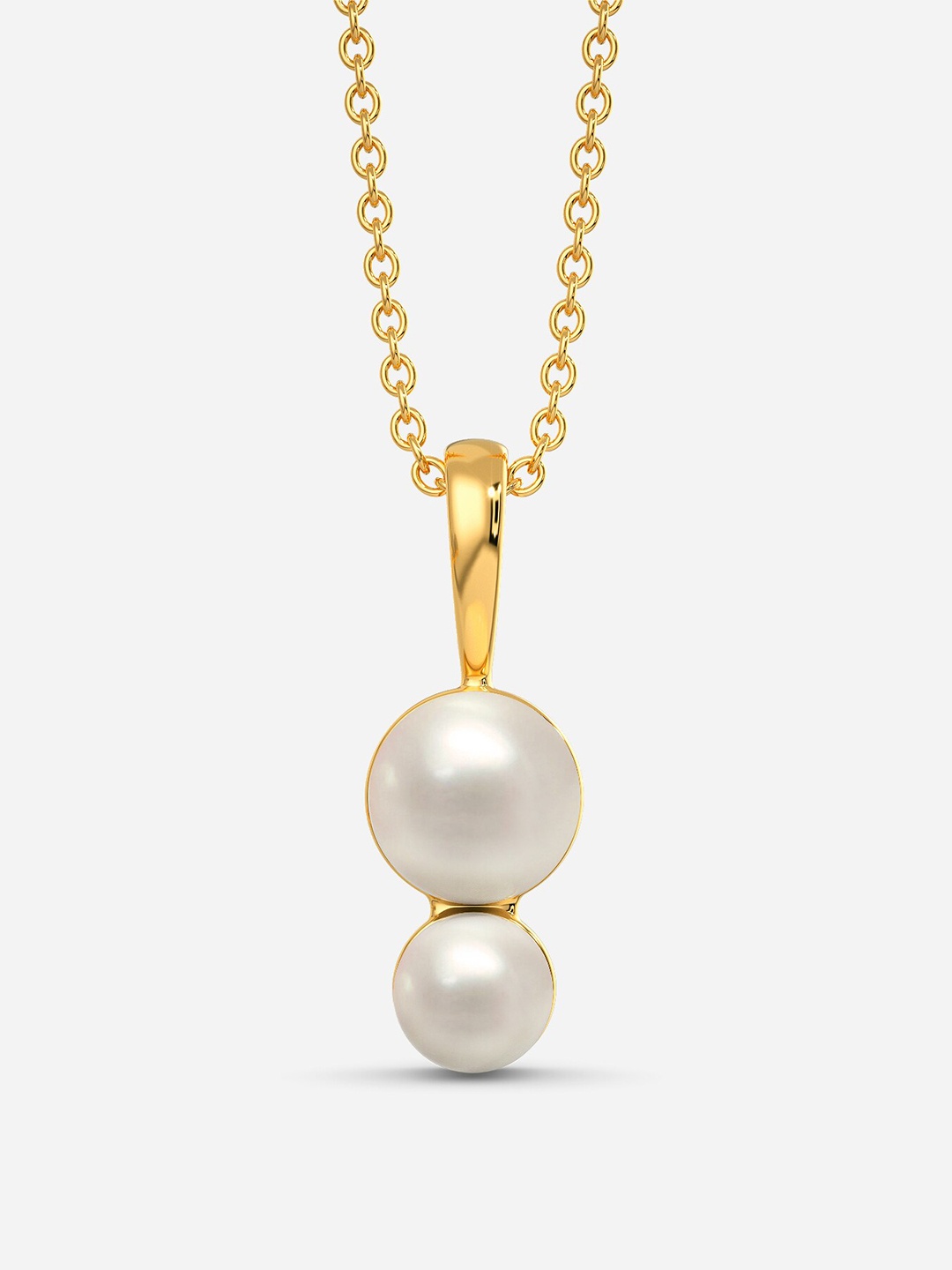 

MELORRA Pretty Pearls 18KT Gold Pearl Gemstone Pendant-2.2gm