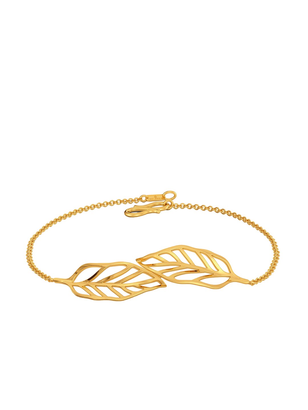 

MELORRA Groove in Feathers 18KT Gold Bracelet-3.48gm