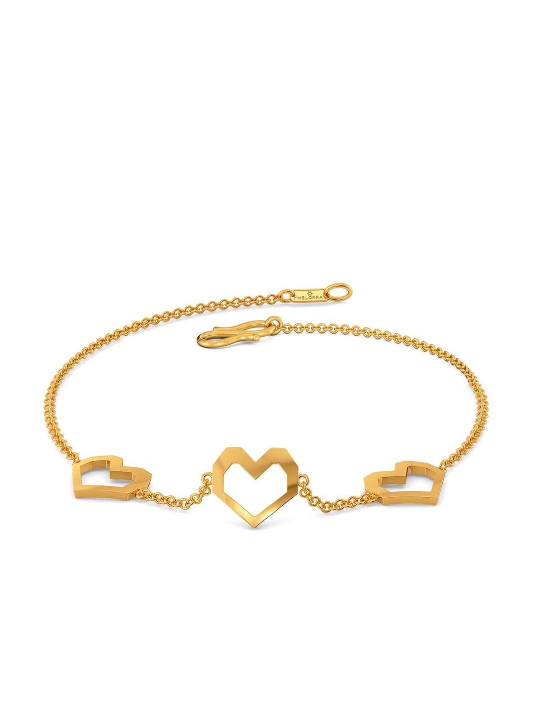 

MELORRA Hearty Hit 18KT Gold Bracelet-3.21gm