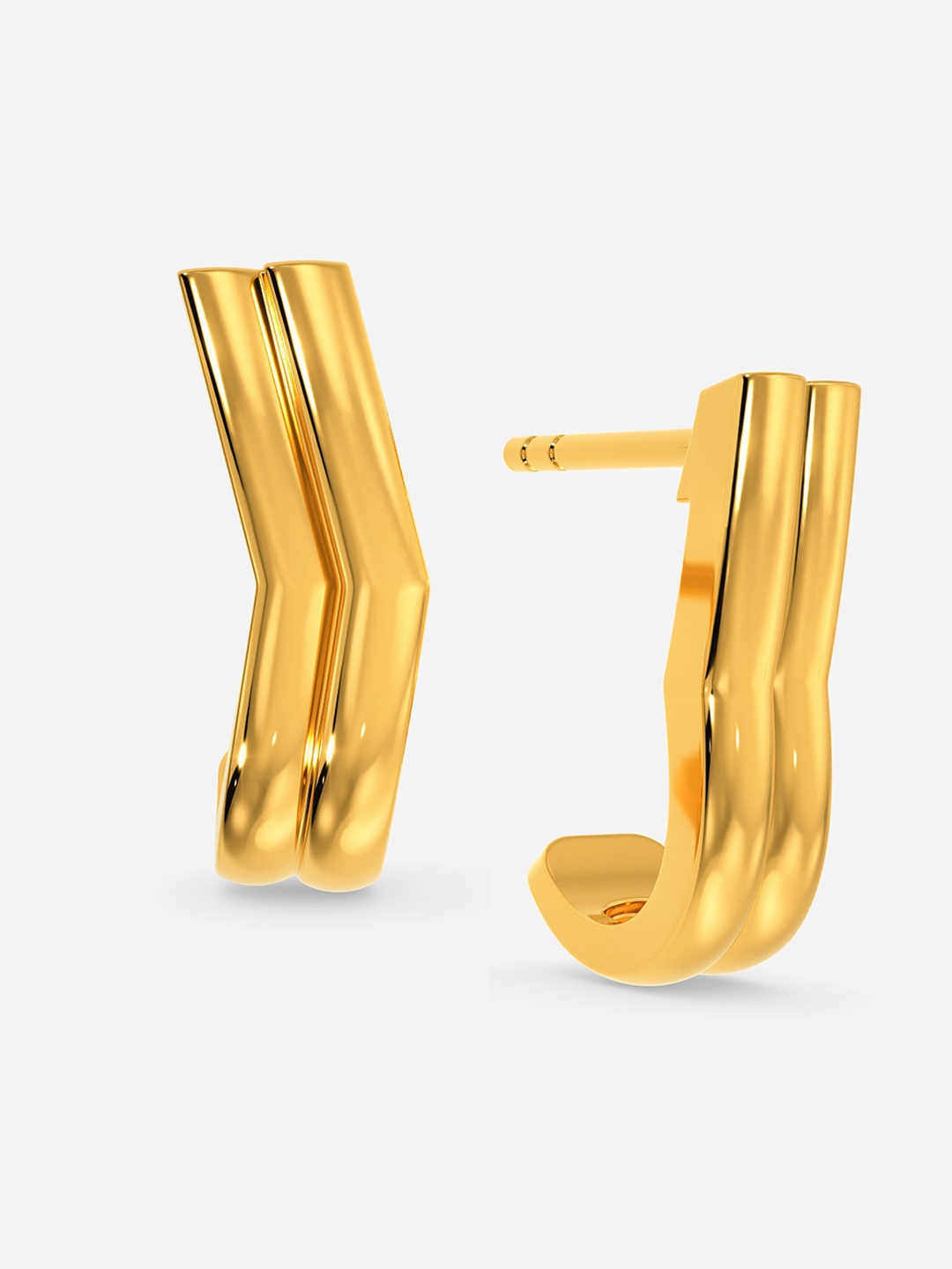 

MELORRA Green Conscious 18KT Gold Earrings-2.75gm