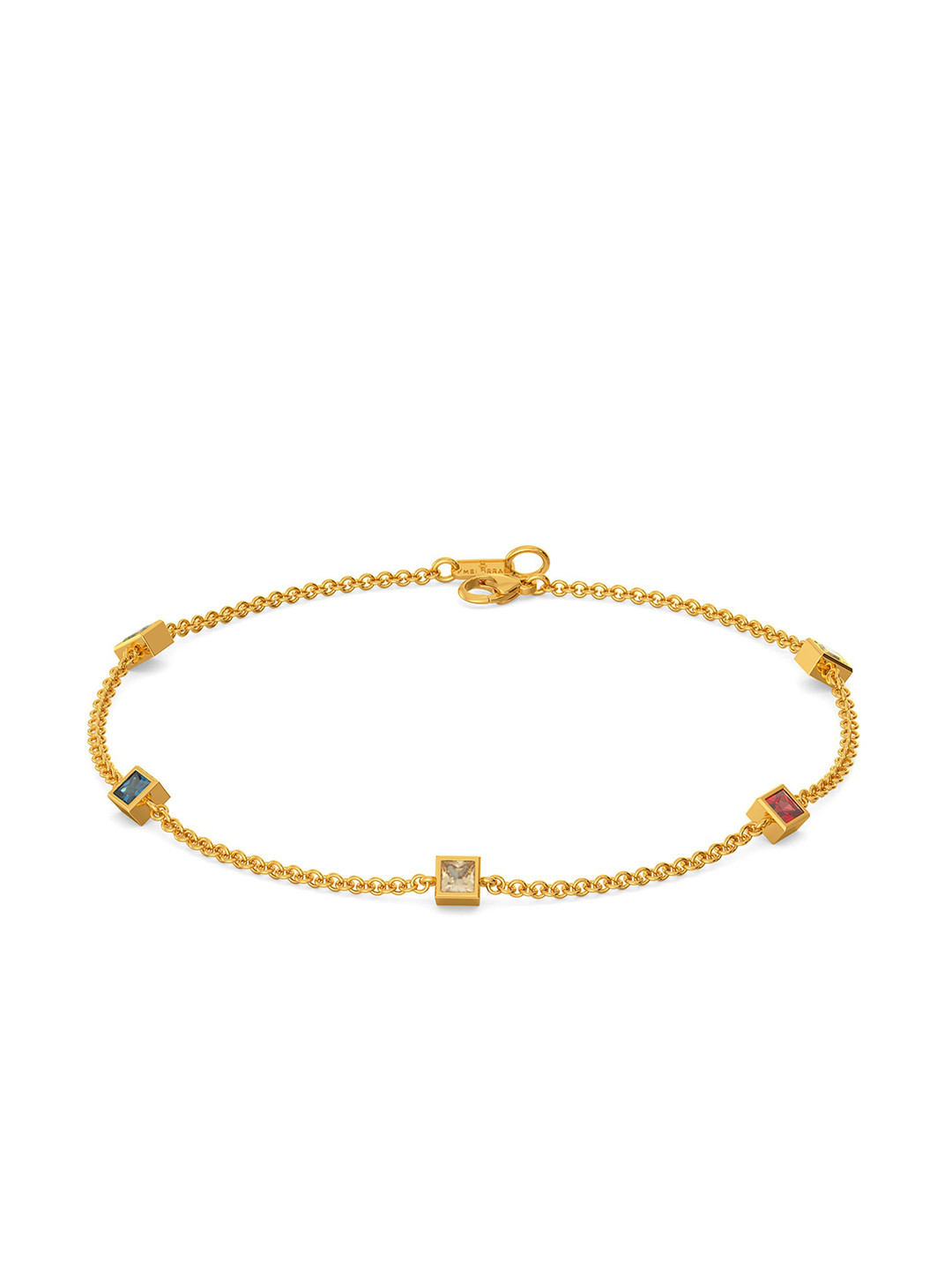 

MELORRA Bold N Bright 18KT Gold Gemstone Bracelet-2.86gm