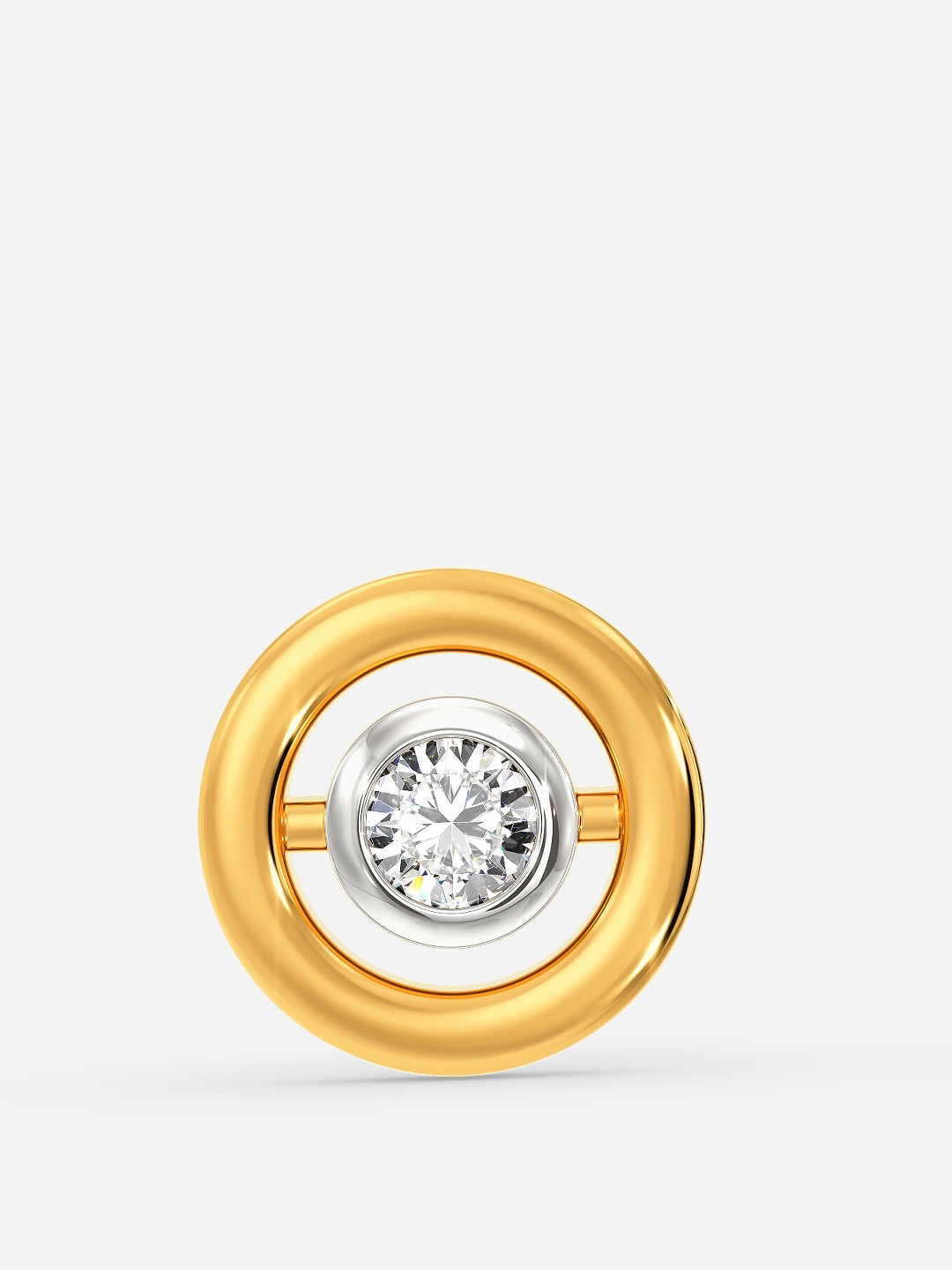 

MELORRA Engulfed In Love 18KT Gold Diamond Nosepin-1.08gm