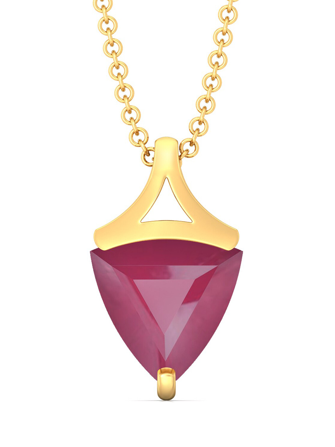

MELORRA Parfait Cuvee 18KT Gold Ruby Pendant-1.93gm