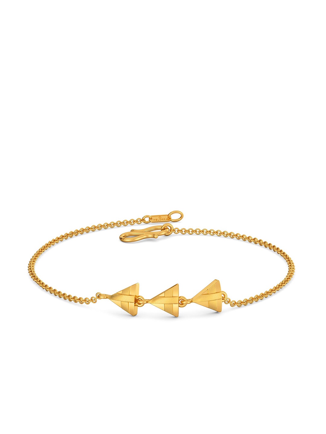 

MELORRA Triangle Trippin 18KT Gold Bracelet - 3.26 gm