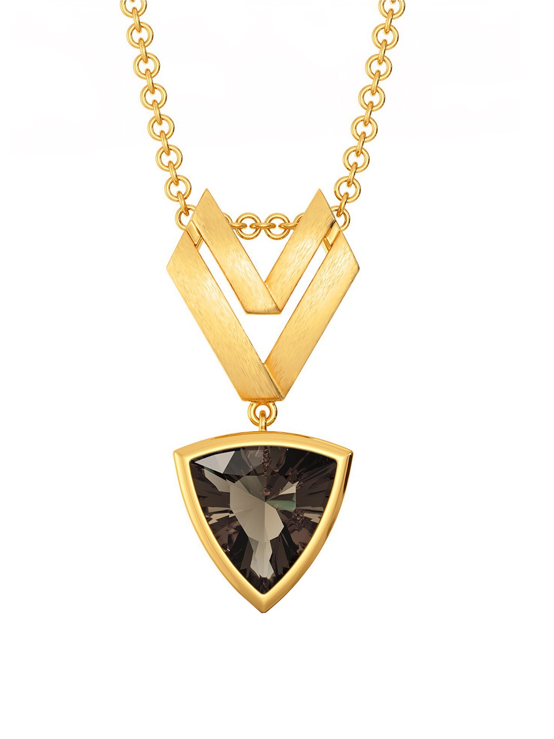

MELORRA Earthy Editions 18KT Gold Quartz Gemstone Pendant-2.71gm