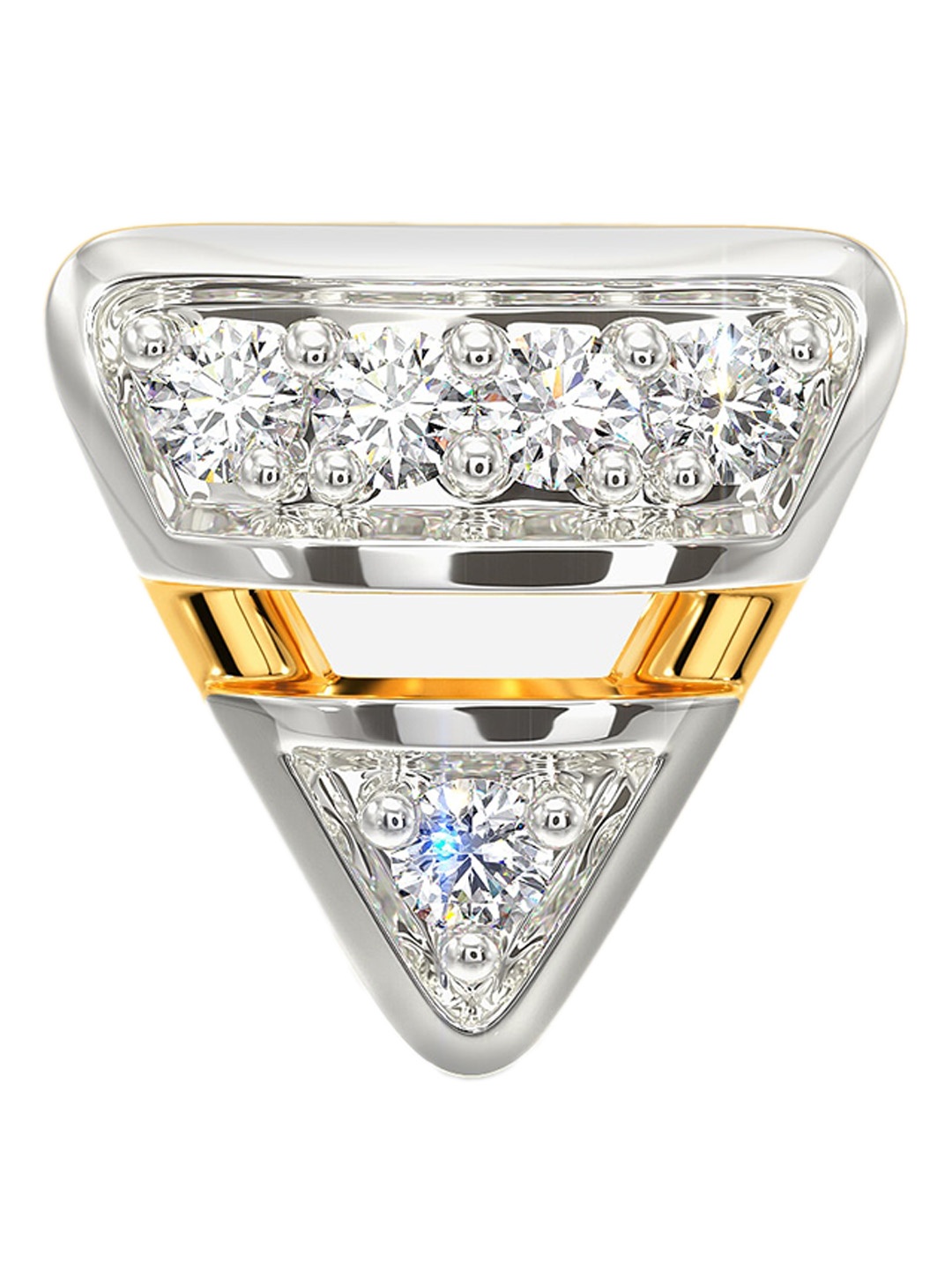 

MELORRA Passion Indulged Rhodium plated 18KT Gold Diamond Nosepin-0.54gm