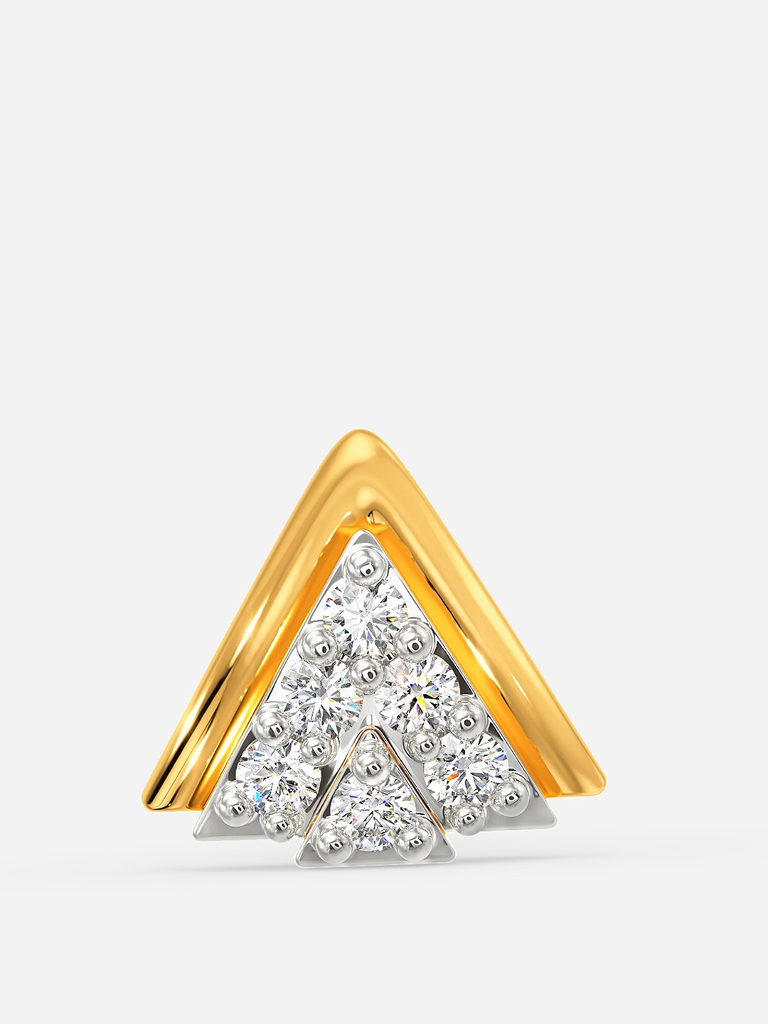 

MELORRA Tri Moments 18KT Gold Diamond Nosepin-0.65gm