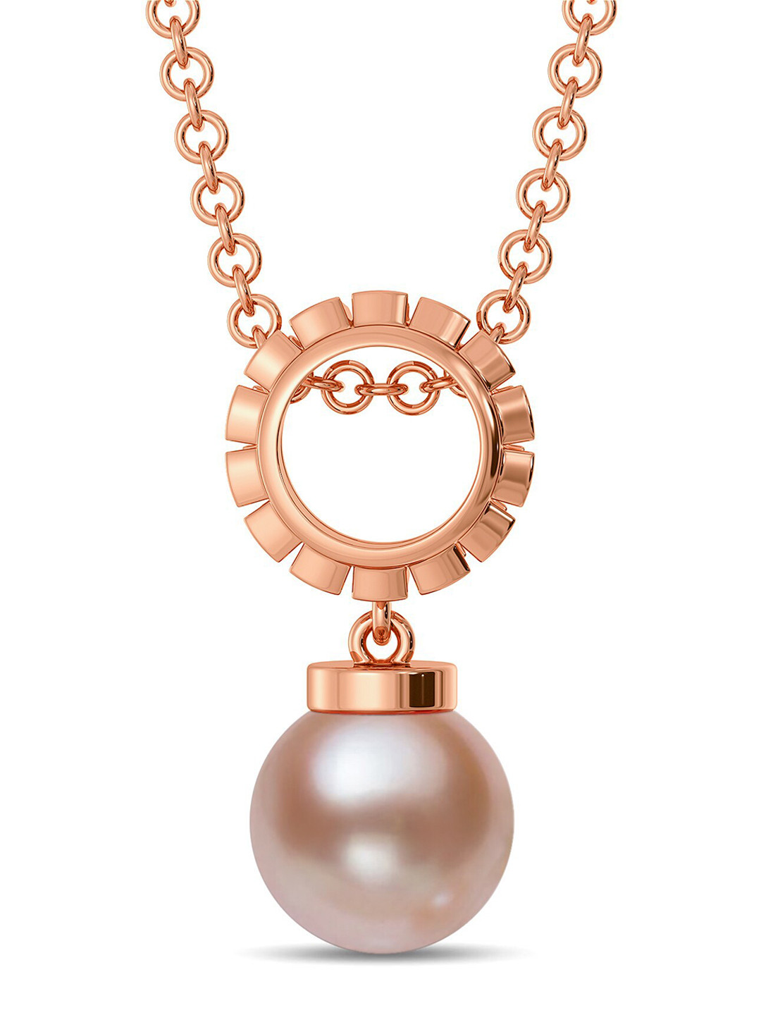 

MELORRA Play in Beige 18KT Rose Gold Pearl Pendant-1.05gm