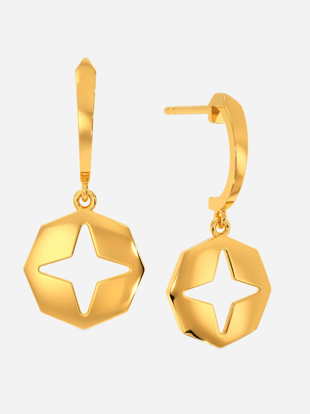 

MELORRA Organic Touch 18KT Gold Earrings-2.81gm
