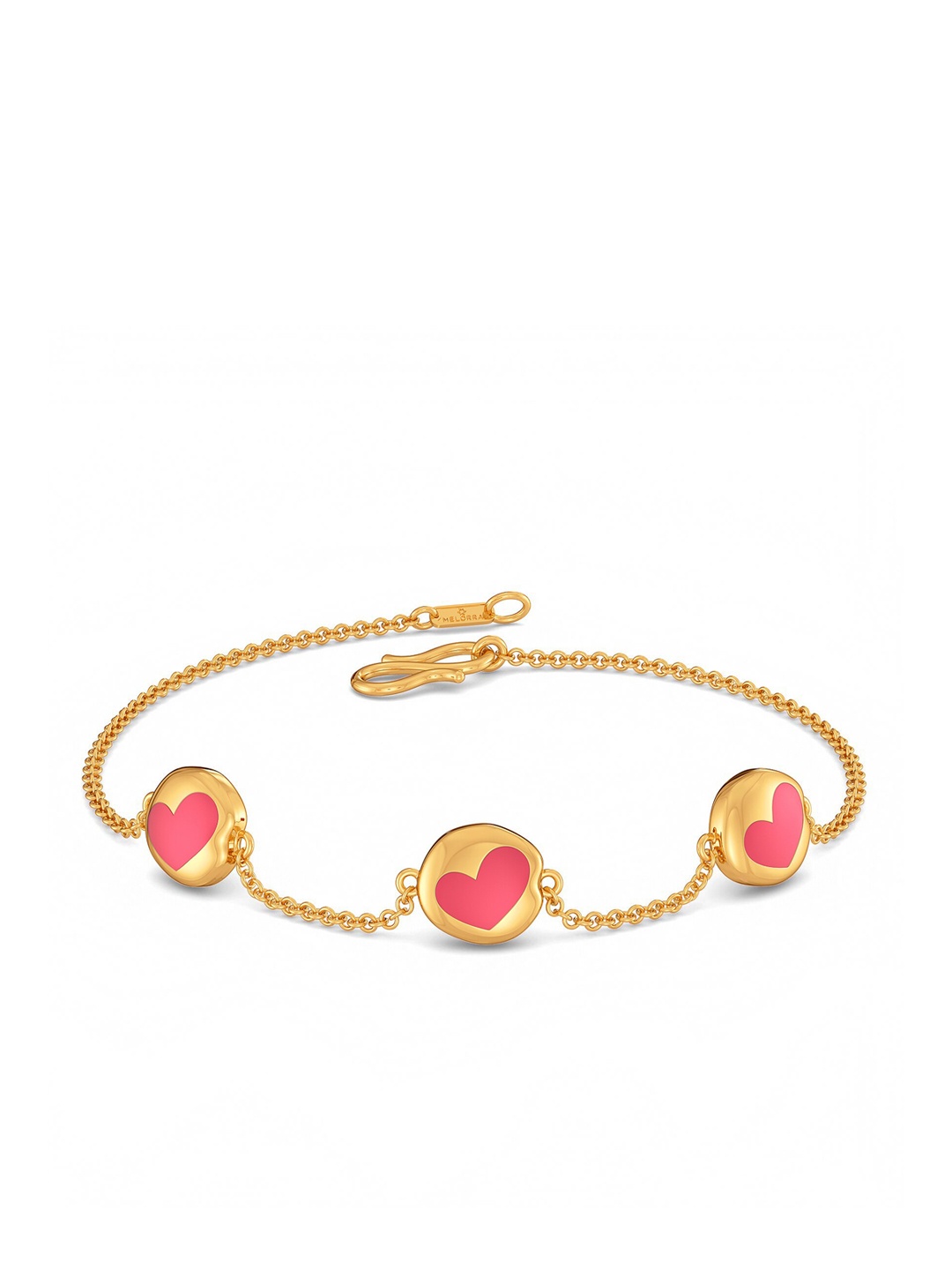 

MELORRA Enamoured Enamel 18KT Gold Bracelet-3.52gm