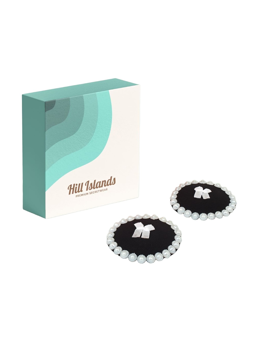 

Hill Islands Embellished Comfortable & Reusable Nipple Pasties, Black
