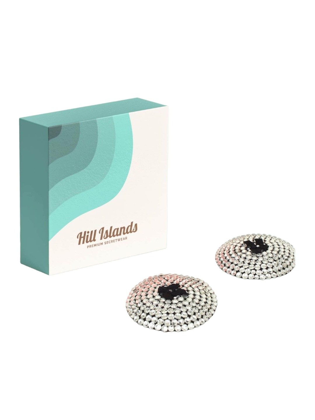 

Hill Islands Embellished Comfortable & Reusable Nipple Pasties, Black