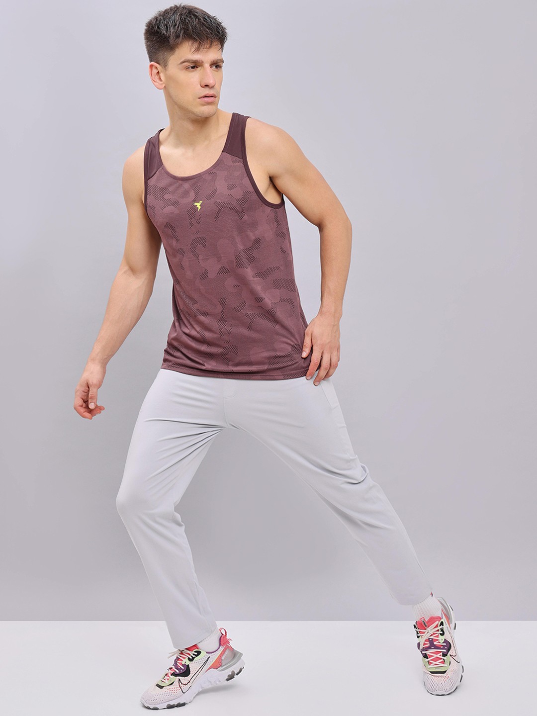 

Technosport Self Design Rapid Dry Gym Vests, Burgundy