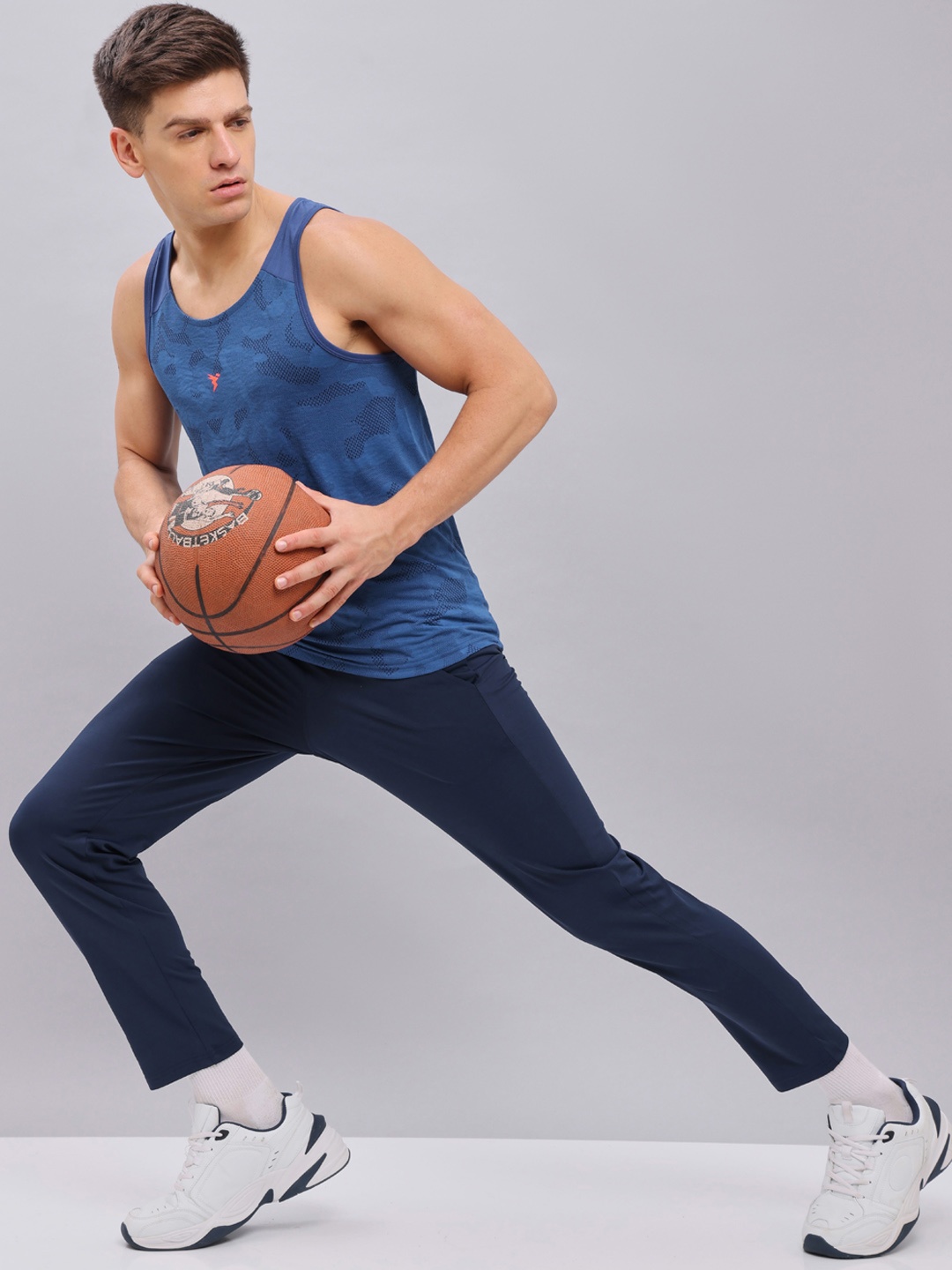 

Technosport Self Design Rapid Dry Gym Vests, Blue
