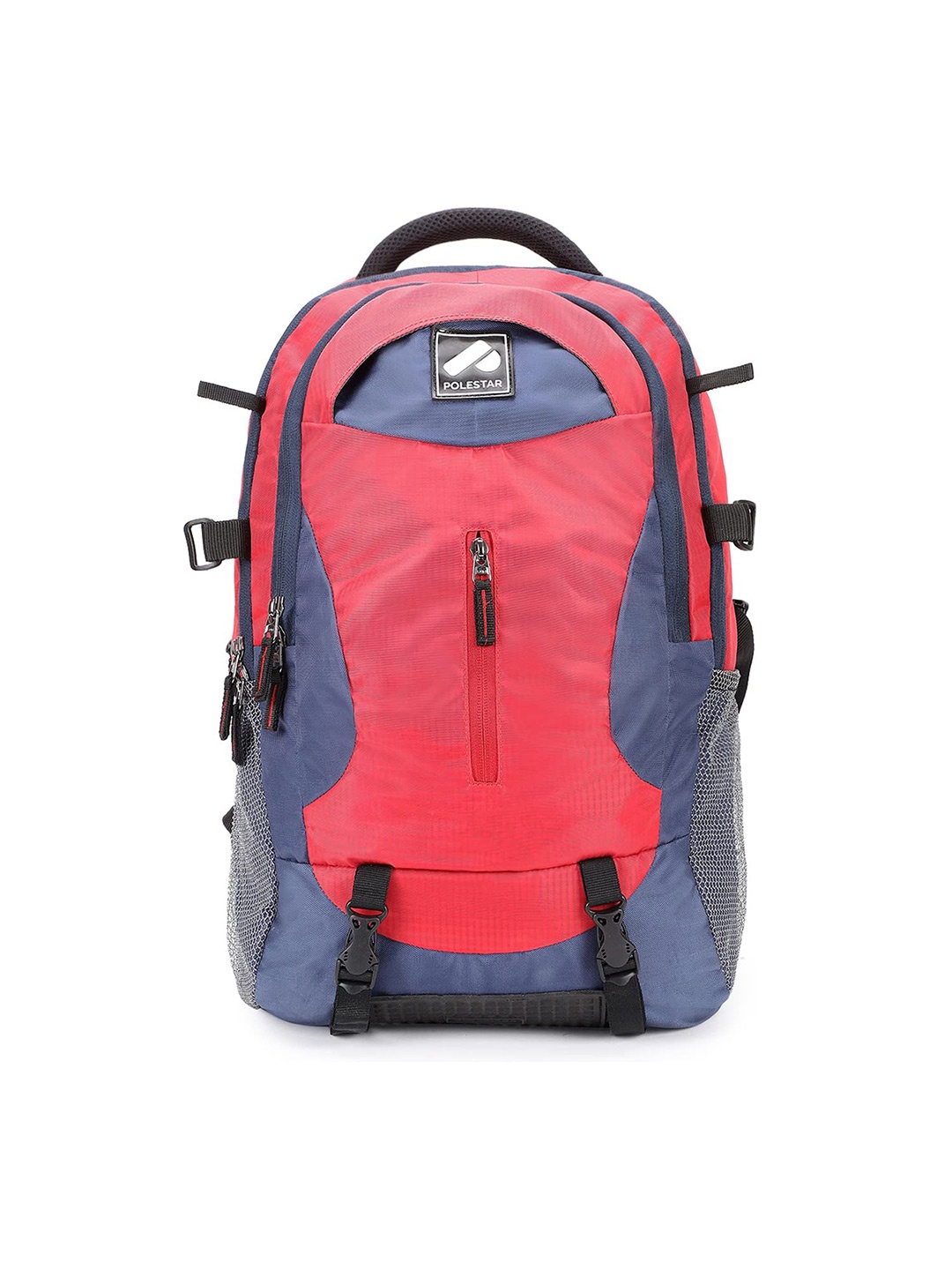 

Polestar Colourblocked Water Resistant Backpack, Red