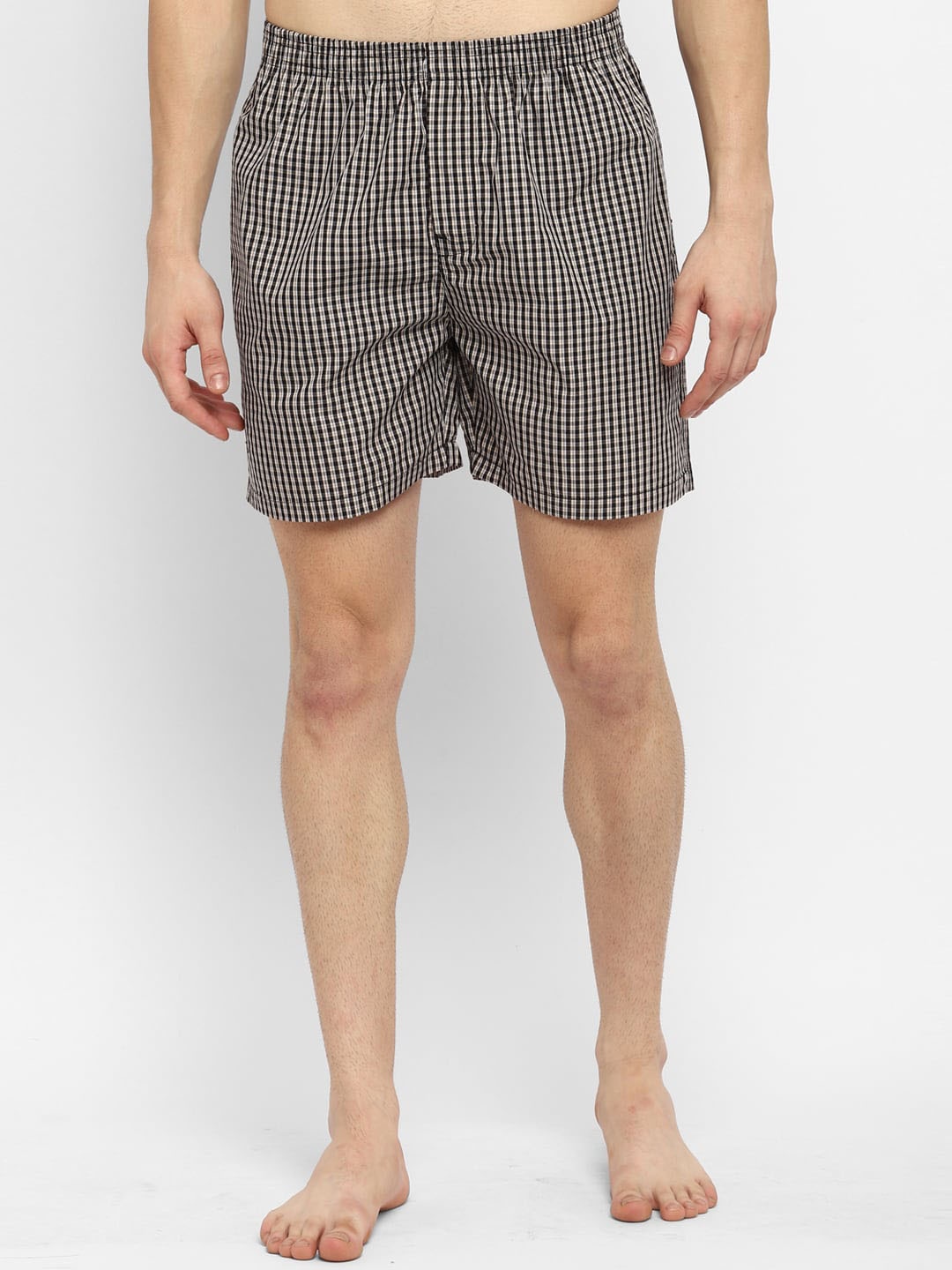 

Red Chief Checked Cotton Boxers, Black