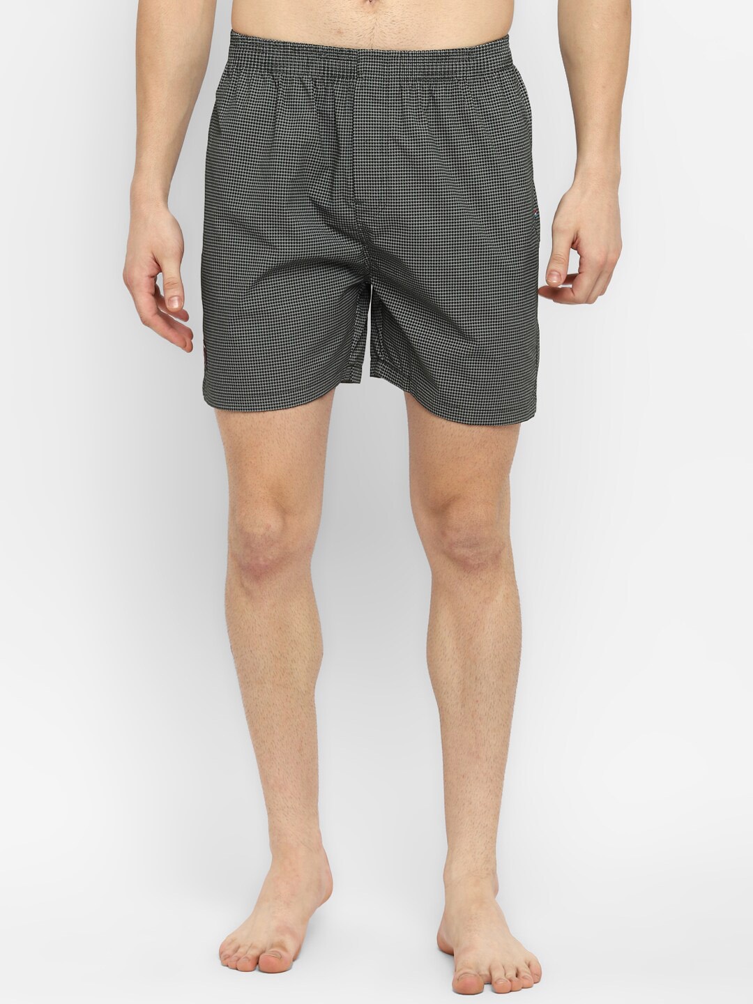 

Red Chief Checked Cotton Boxers, Grey