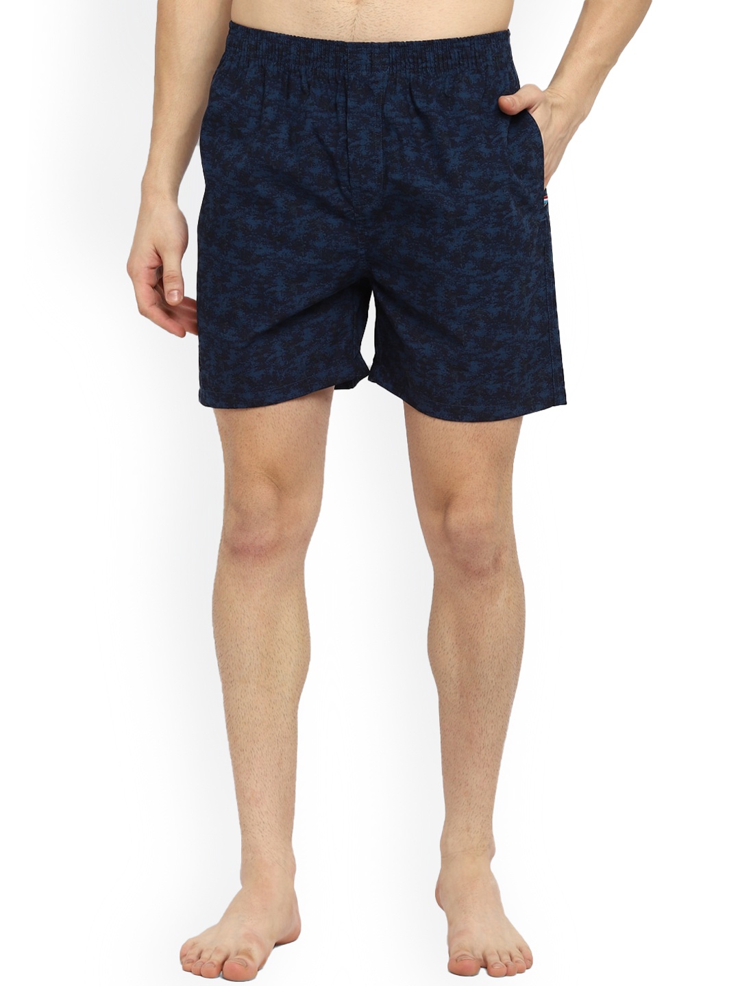 

Red Chief Printed Cotton Boxers, Blue