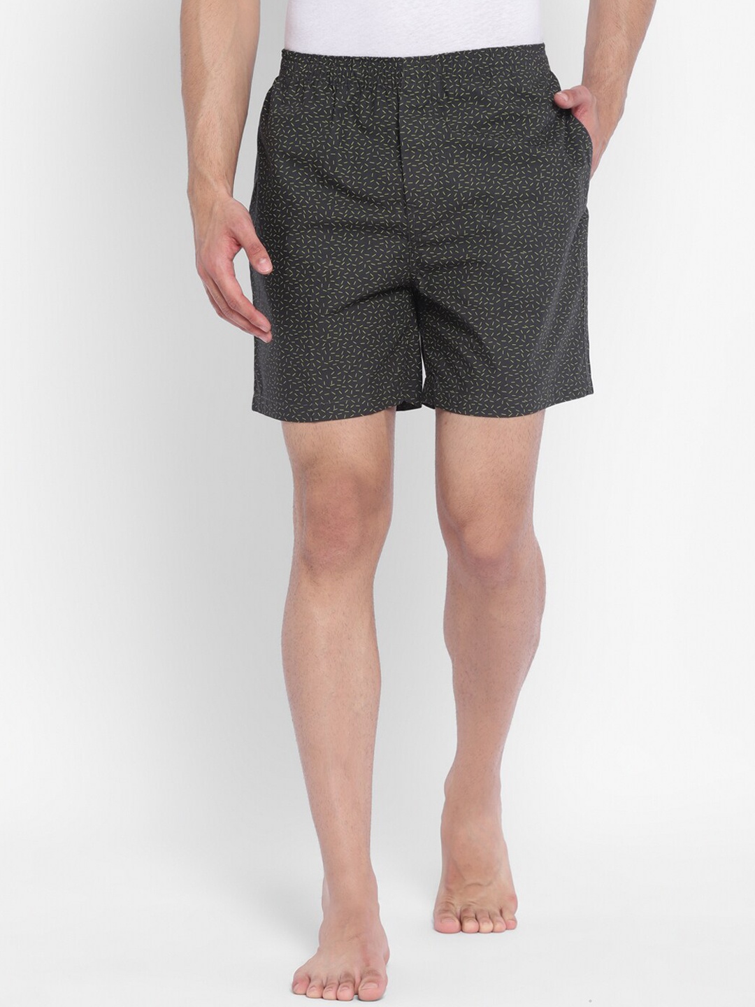 

Red Chief Printed Cotton Boxers, Black