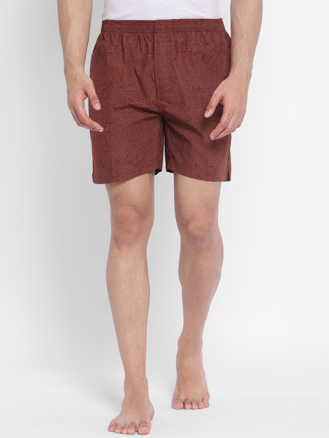 

Red Chief Printed Cotton Boxers, Maroon