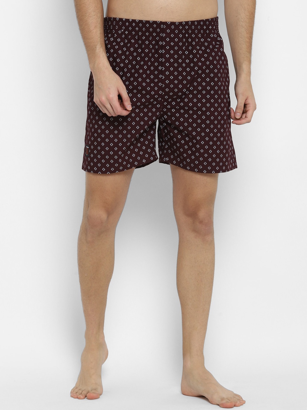 

Red Chief Printed Cotton Boxers, Maroon