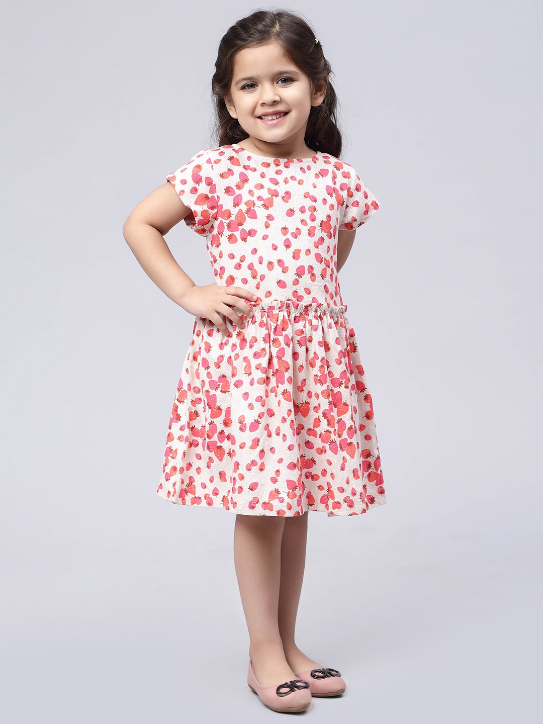 

Biglilpeople Pink Floral Print Fit & Flare Dress