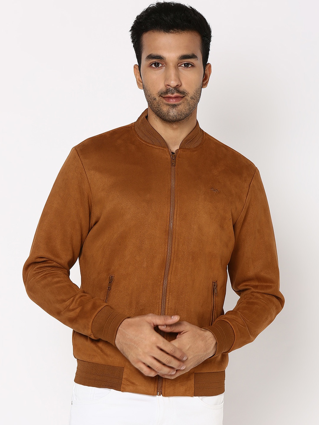 

Mufti Stand Collar Bomber Jacket, Brown