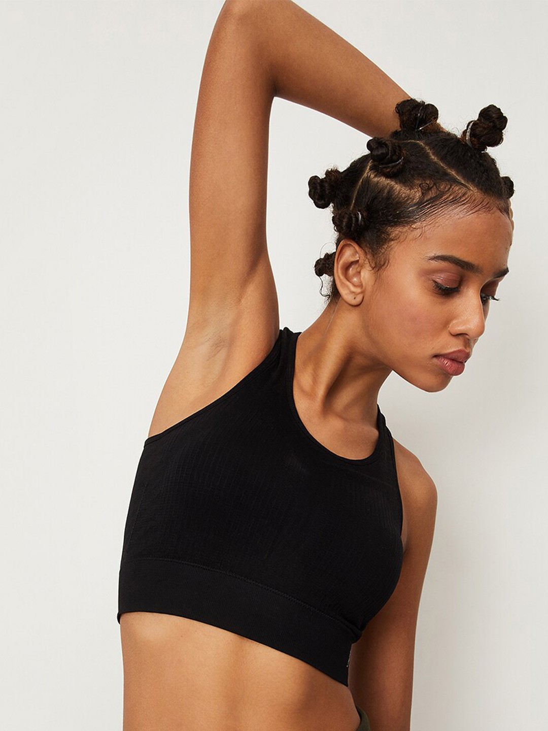 

max Full Coverage All Day Comfort Non Padded Sports Bra, Black