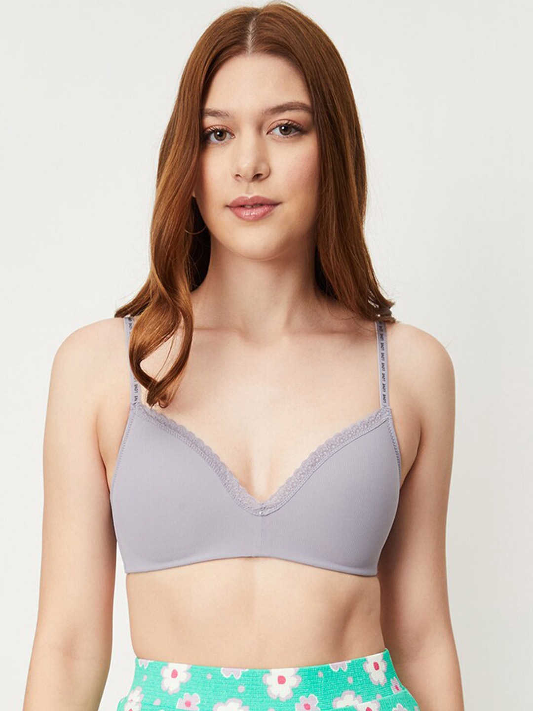

max Full Coverage All Day Comfort Lightly Padded Bra, Grey