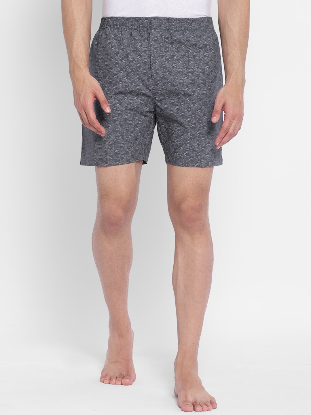 

Red Chief Men Printed Cotton Boxers, Grey