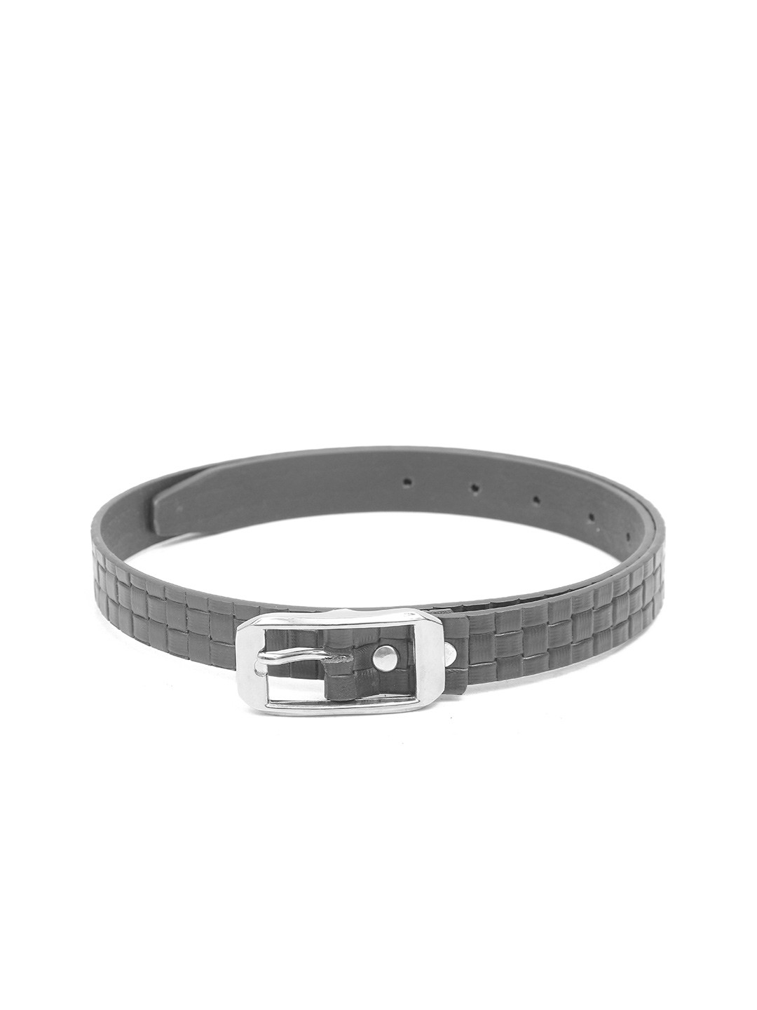

Calvadoss Girls Textured Leather Wide Belt, Black