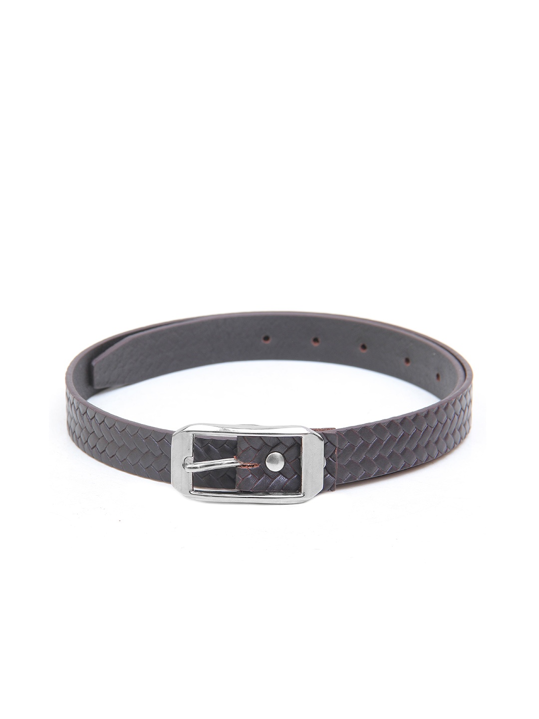 

Calvadoss Girls Textured Leather Belt, Brown