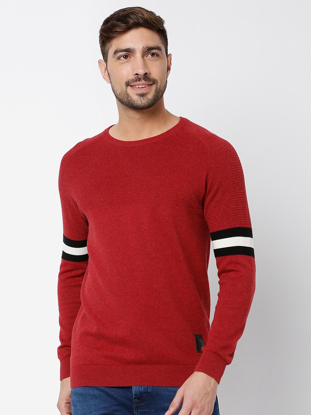 

Mufti Round Neck Pure Cotton Sweatshirt, Red