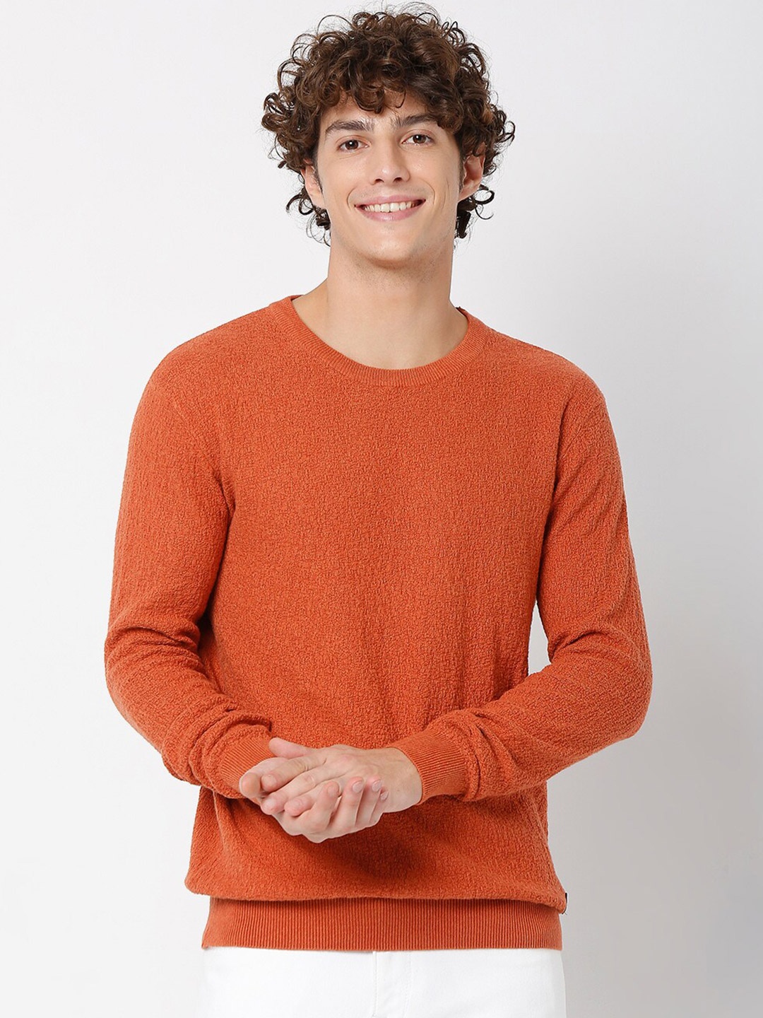 

Mufti Round Neck Pure Cotton Sweatshirt, Rust