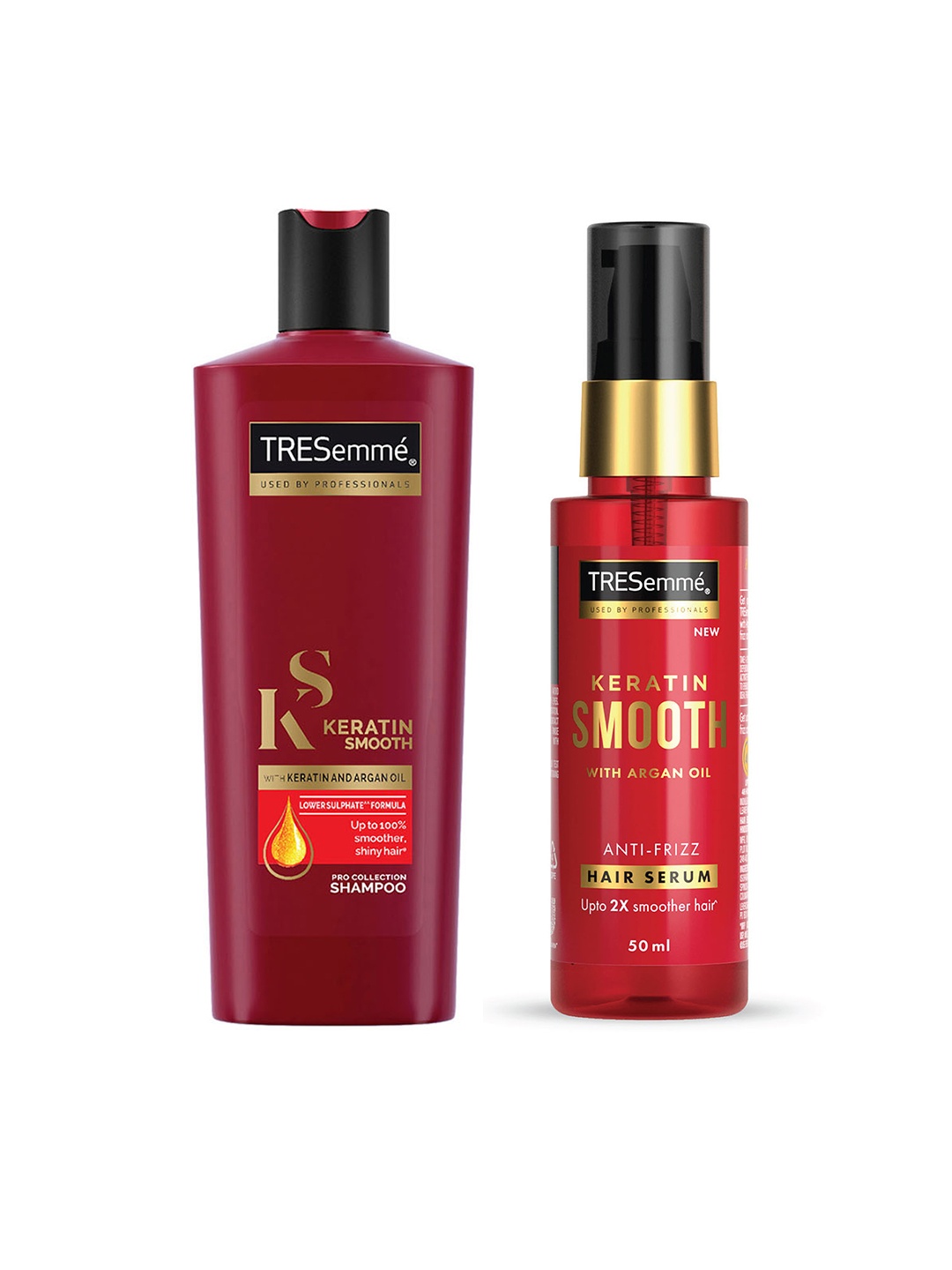 

TRESemme Keratin Smooth Pro Collection Shampoo 340ml & Hair Serum 50 ml, Maroon