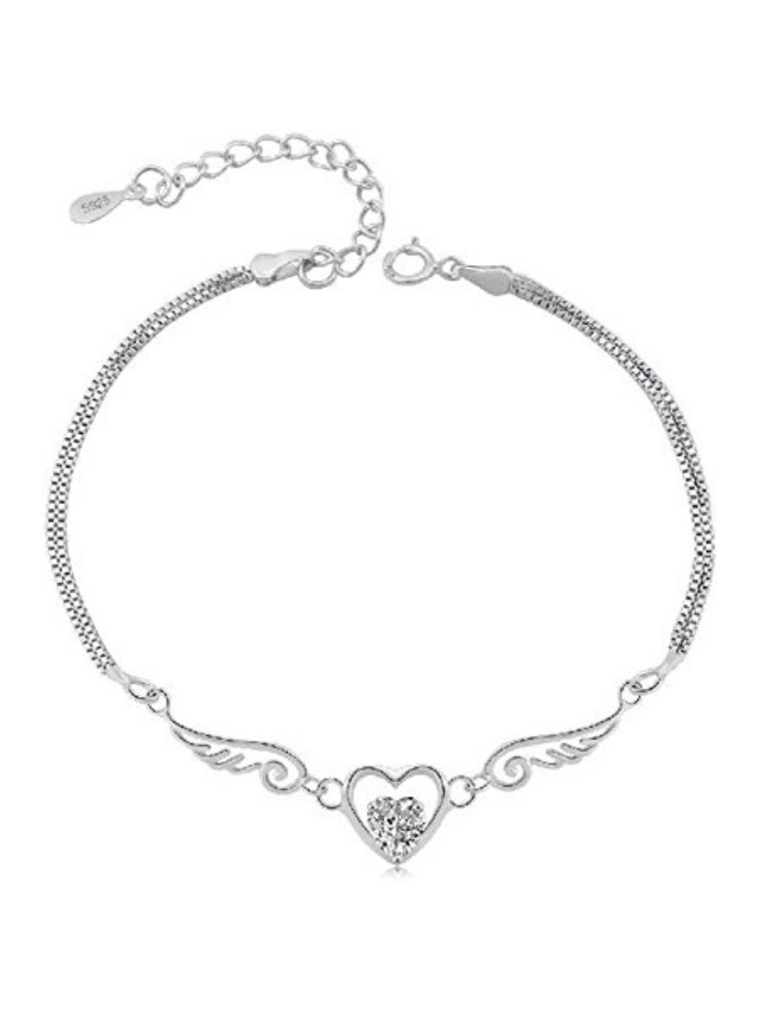 

MYKI Silver-Plated Cubic Zirconia Charm Bracelet