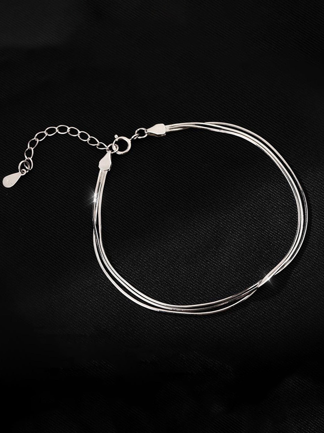 

MYKI Women Silver-Plated Cubic Zirconia Charm Bracelet