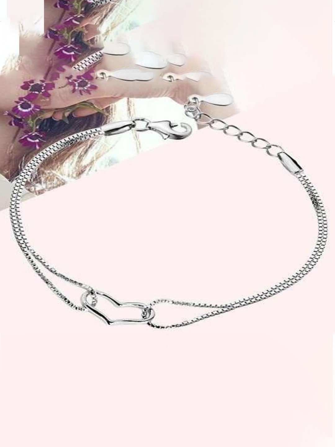 

MYKI Women Silver-Plated Charm Bracelet