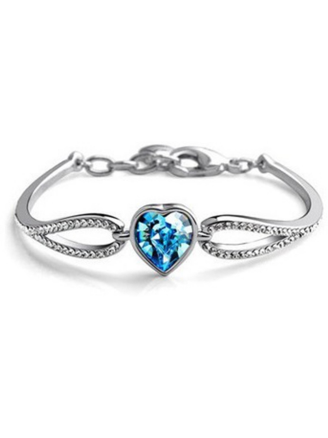 

MYKI Silver-Plated Cubic Zirconia- Studded Bracelet