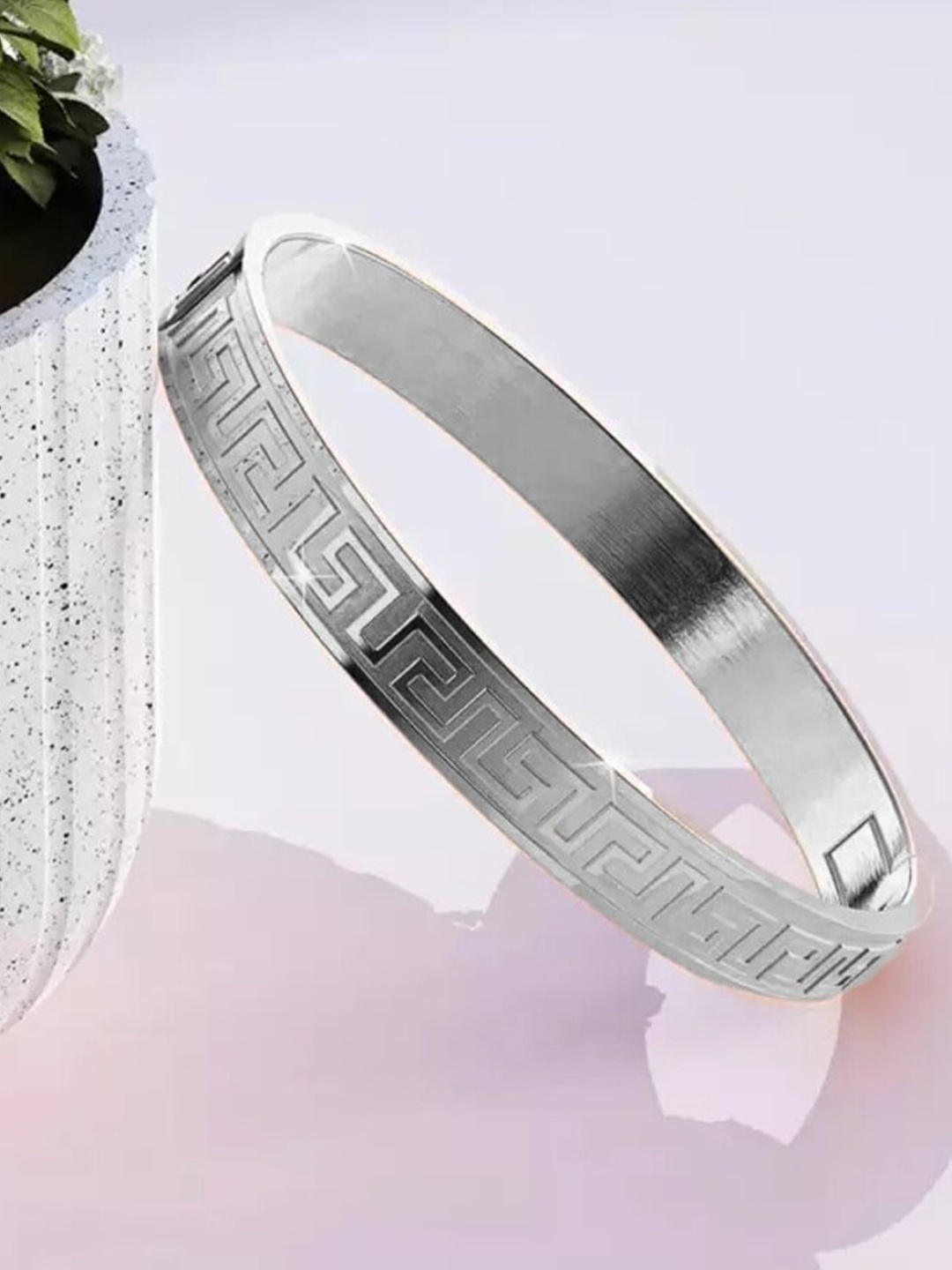 

MYKI Silver-Plated Kada Bracelet