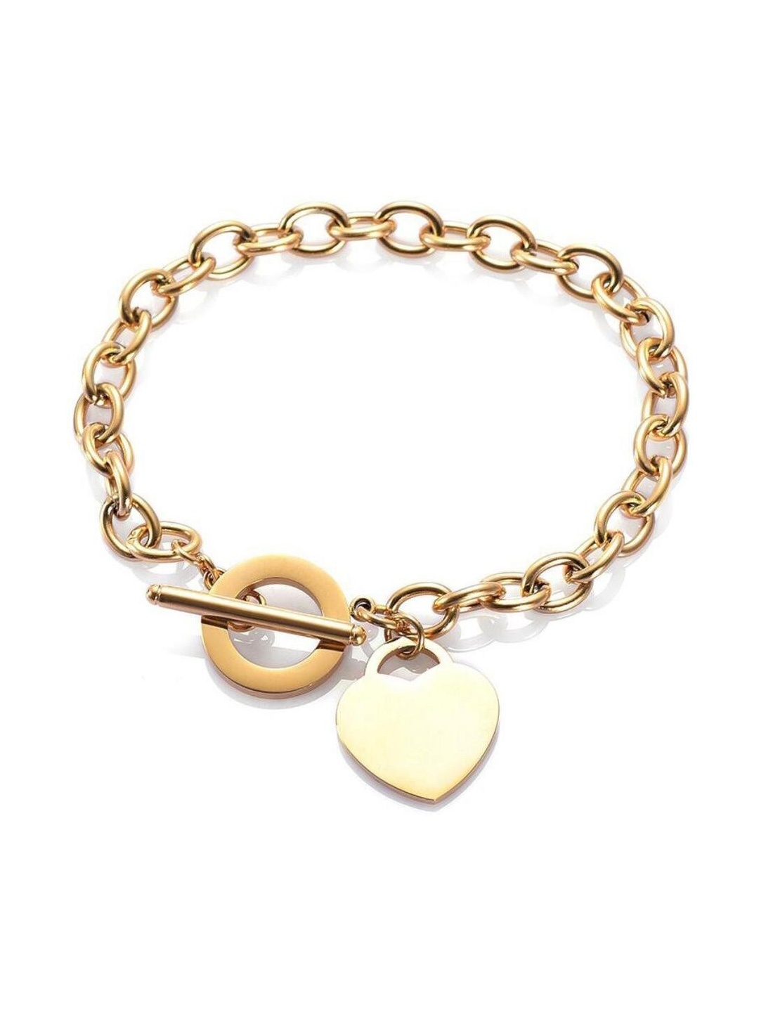 

MYKI Women Gold-Plated Cubic Zirconia Link Bracelet