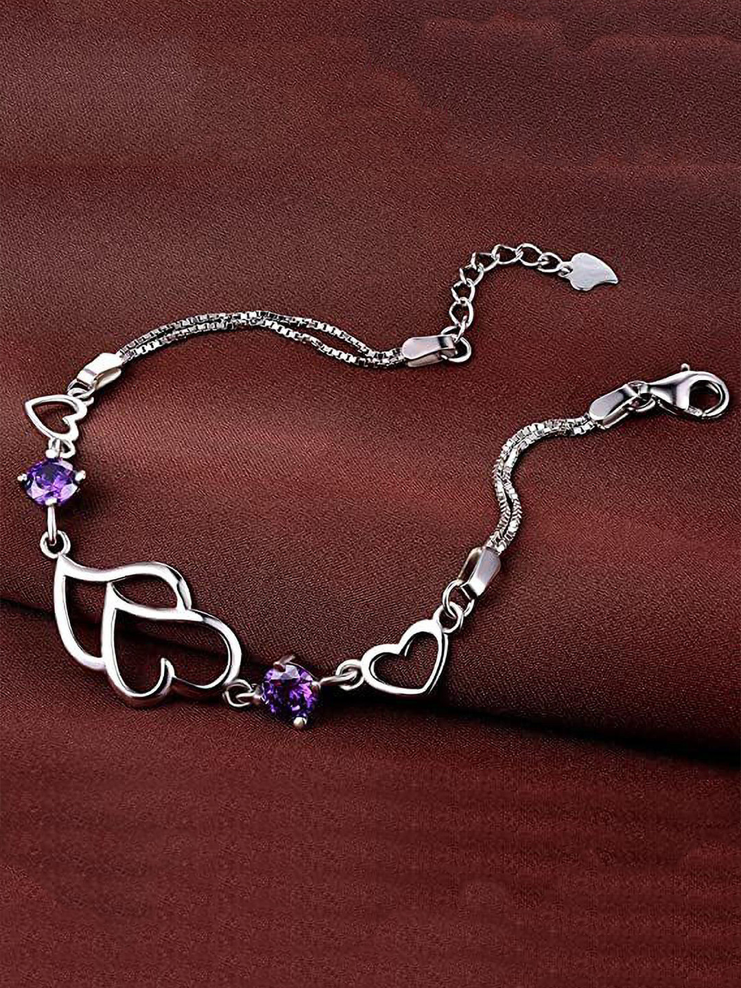 

MYKI Silver-Plated Cubic Zirconia Link Bracelet