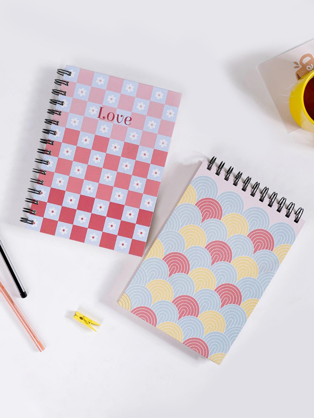 

Nestasia Set Of 2 Printed Planner & Notebook, Blue