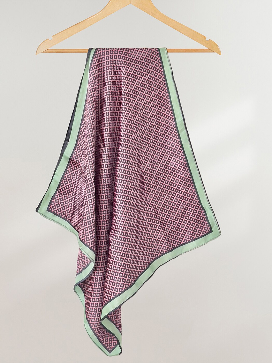 

Ayesha Boho Printed Satin Scarf, Pink