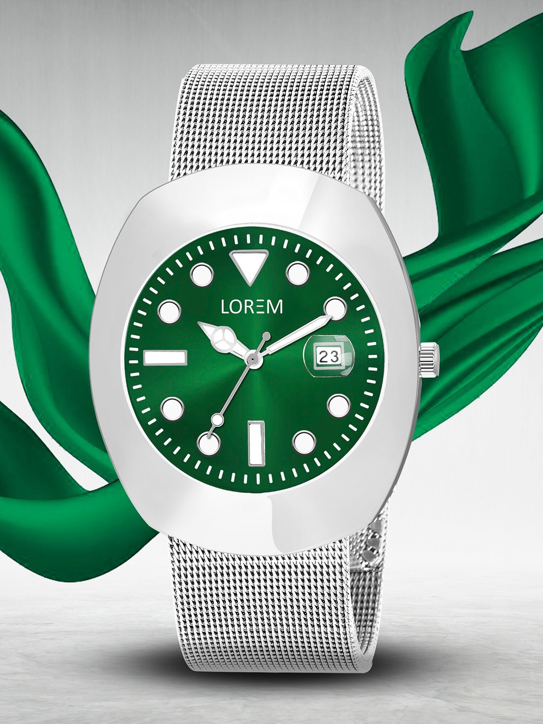 

FERRIZZO Men Dial & Stainless Steel Straps Analogue Watch LR138-FZ, Green