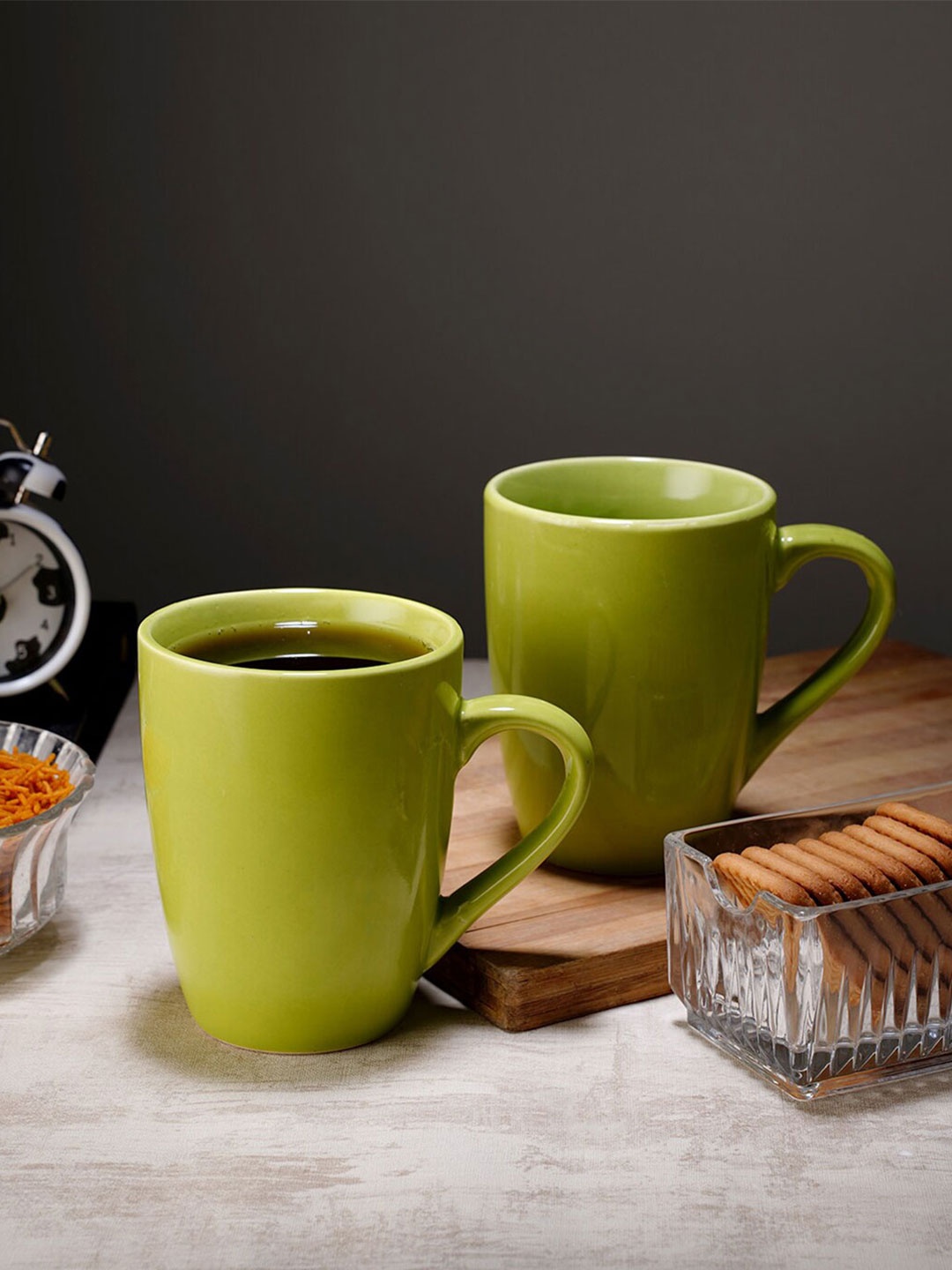 

CDI Green 2 Pcs Ceramic Glossy Mugs -300ml