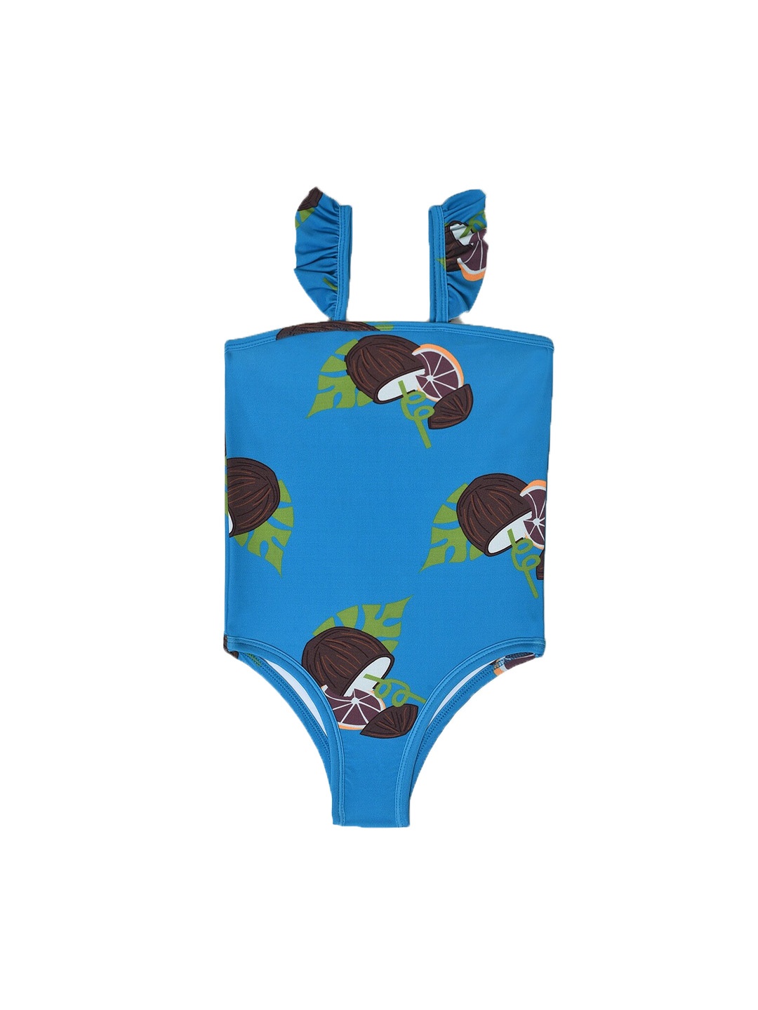 

MiArcus Girls Abstract Printed Bodysuit, Blue