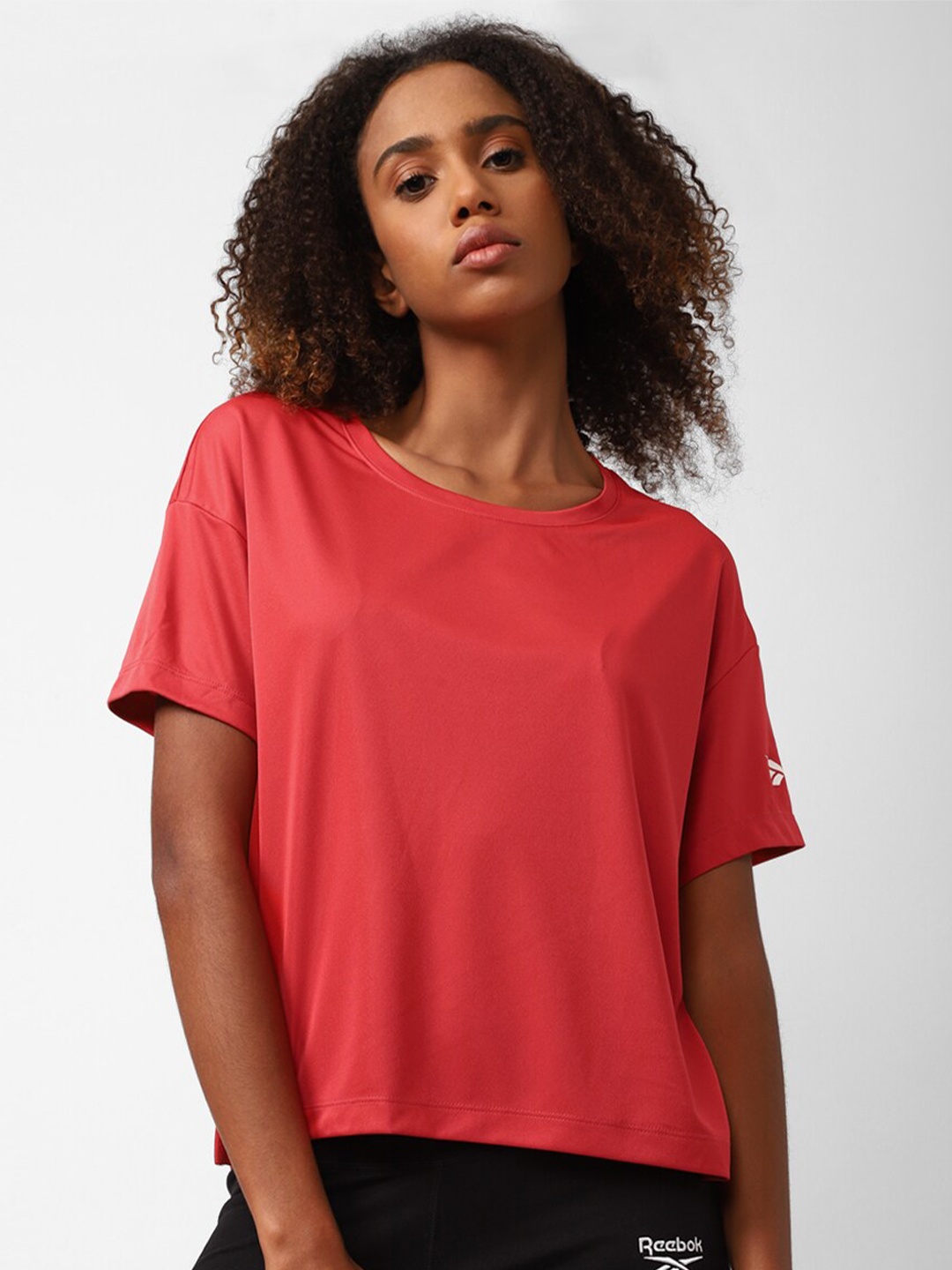 

Reebok Women Training Wor Poly T-Shirt, Red