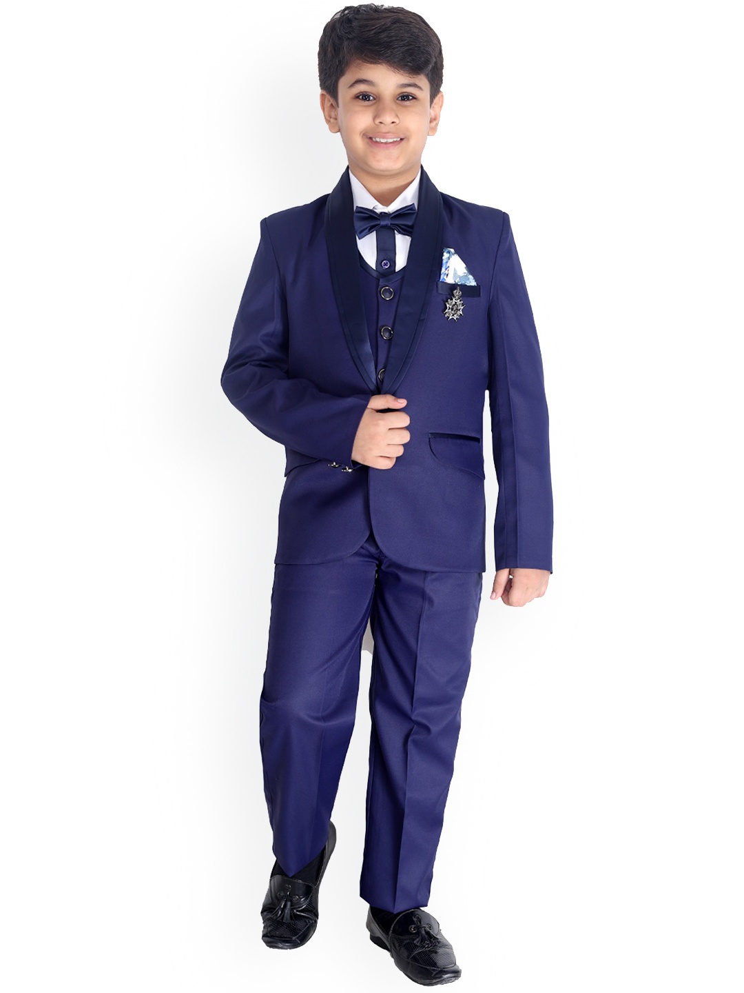 

BAESD Boys Single Breasted 5 Piece Suit, Blue