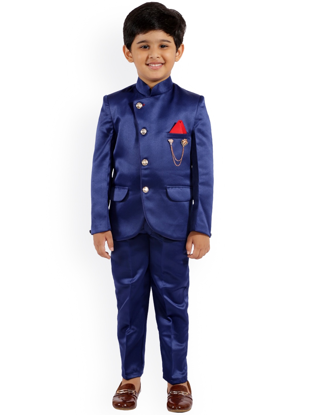 

BAESD Boys Slim-Fit Single-Breasted Two-Piece Suit, Blue